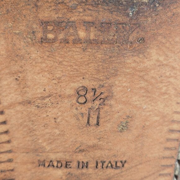 Vintage Bally Italy Full Hand Woven Calfskin Boots Mens 8.5 Dress Western Cowboy - Picture 14 of 15